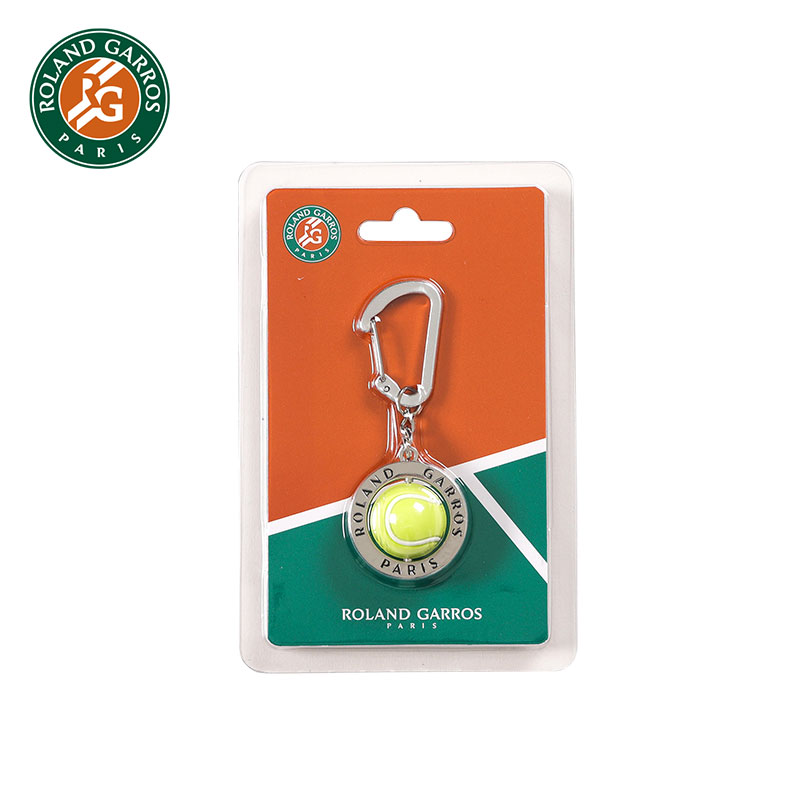 罗兰加洛斯法网官方3D旋转网球周边纪念挂饰钥匙扣情侣书包挂件