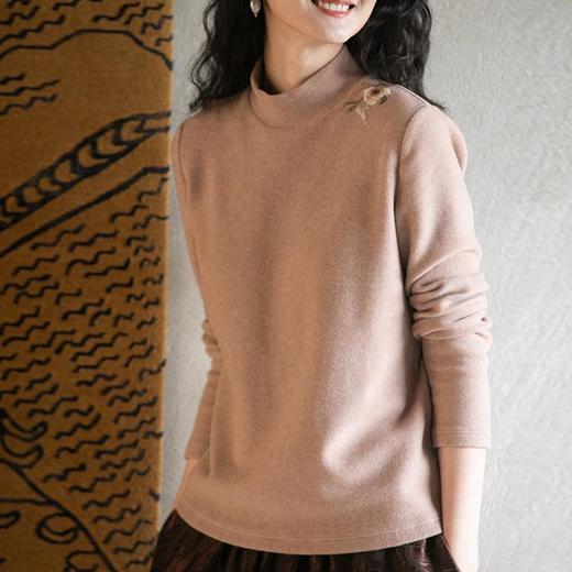 牧衣游原创 刺绣绒感套头衫----旷野 商品图0