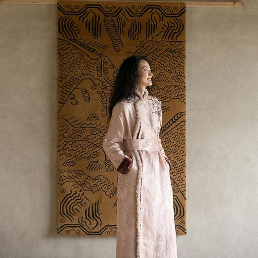 牧衣游原创 提花丝麻刺绣风衣----- 半纸 商品图1