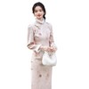 冬款雪尼尔复合超柔加绒加厚粉色少女旗袍SJT711 商品缩略图4