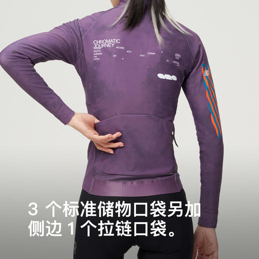 GRC桀骜无尽秋冬新款CMYK雾影长袖上衣抓绒保暖公路自行车骑行女 商品图2