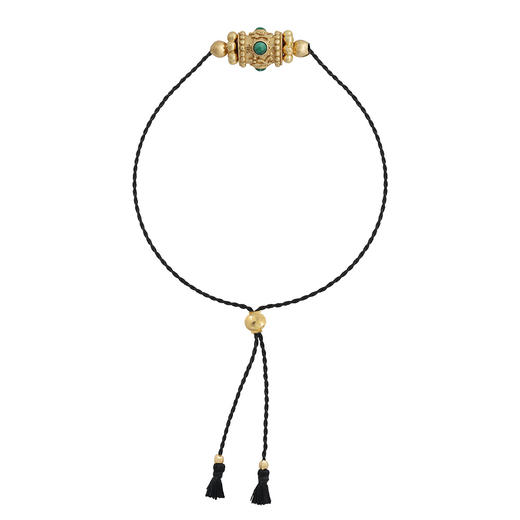 北京仓｜Dorothee sausset-Rakhi 1 Malakite fil noir-黑绳 22k镀金 孔雀石 转运珠 手链［法国设计师］ 商品图1