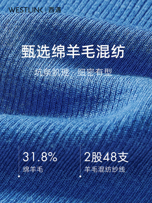 【31%绵羊毛】不规则开叉长袖毛衣女秋季套头针织上衣SS140620 商品图5