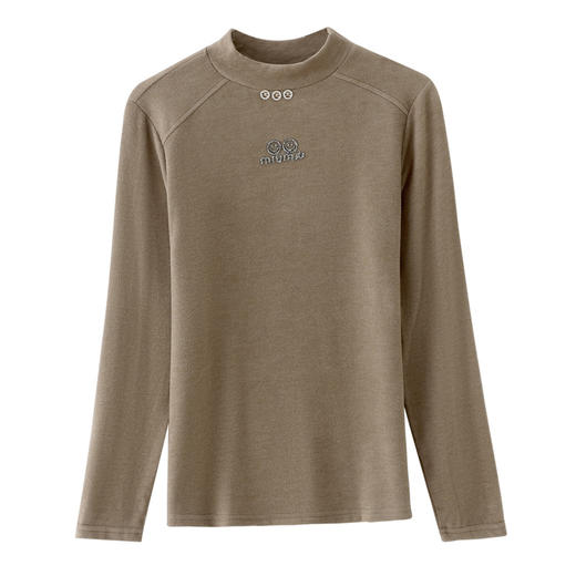 雀说半高圆领加厚德绒打底衫新款洋气内搭保暖上衣AL312 商品图4