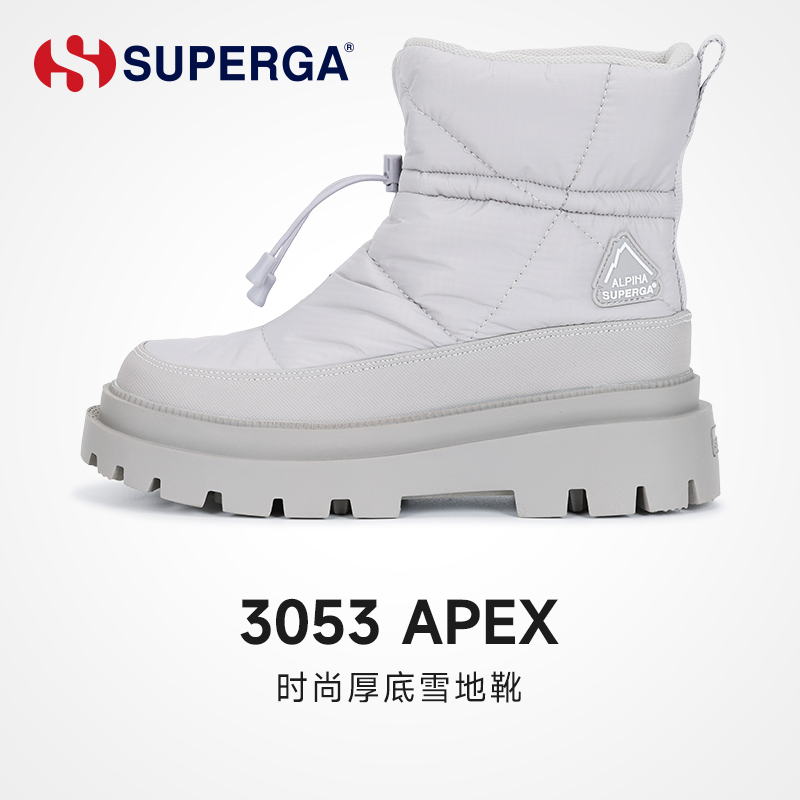 SUPERGA2024年秋冬新款雪地靴防风防湿尼龙面女靴加绒保暖