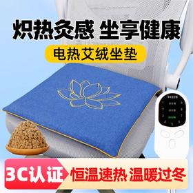 自然醒电加热艾绒坐垫艾草垫子办公室坐灸椅子毯艾绒红花热敷包臀部座垫BNHA