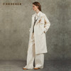 Famecoco范可儿长款直筒风衣外套半高领刺绣通勤外套FAC6AT008 商品缩略图2