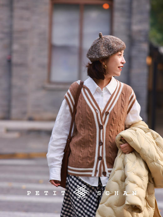 PETIT SCHAN小闪 #075 Coarse grain bag 杂粮包 羊绒骆驼绒牦牛绒手纺纱手编贝雷帽画家帽 商品图1