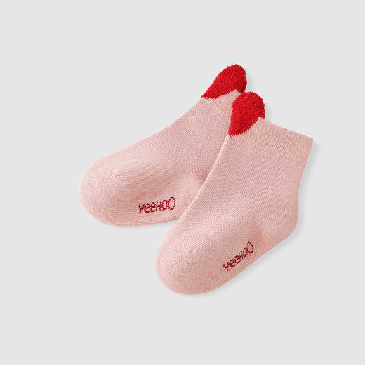 英氏婴儿袜子秋冬加厚女童消臭抑菌袜2024新款两双装YIWBJ4Q656A 商品图4