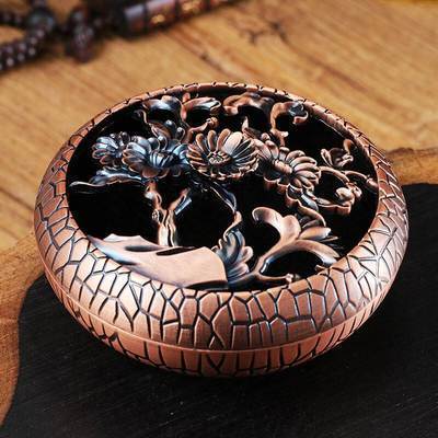 【龙菲精选】梅兰竹菊合金香炉【G】 商品图0