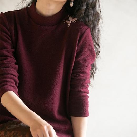 牧衣游原创 刺绣绒感套头衫----旷野 商品图3