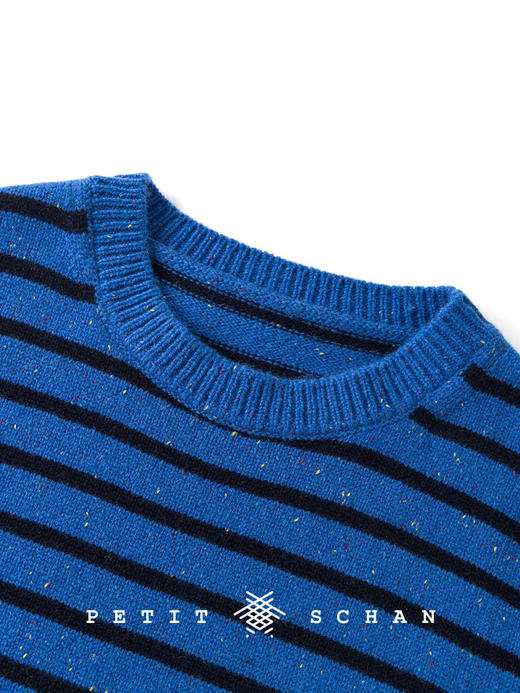 PETIT SCHAN小闪 CLO#629 Pop Rocks 跳跳糖 羊毛缤纷彩点纱圆领条纹背心 商品图10