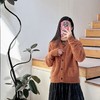 2023秋冬女装新系扣V领口袋百搭简约长袖针织衫 商品缩略图3