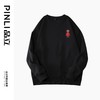PINLI品立2024秋季新款宽松圆领卡通贴布绣套头卫衣男BG243109046 商品缩略图5