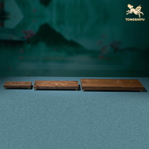 铜师傅 黑胡桃原木《底座》工艺品摆件方形实木底座 商品图0