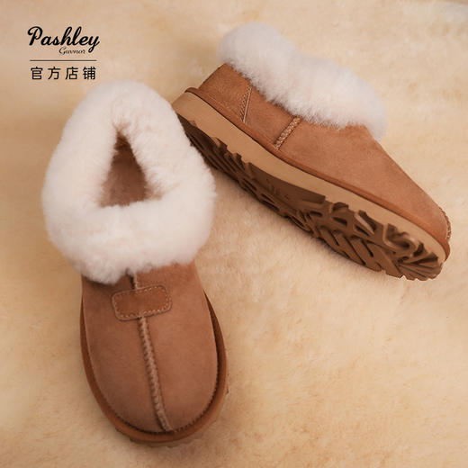 【梅花出品】帕奢利毛圈口羊皮毛一体雪地靴HZ0015P 商品图3