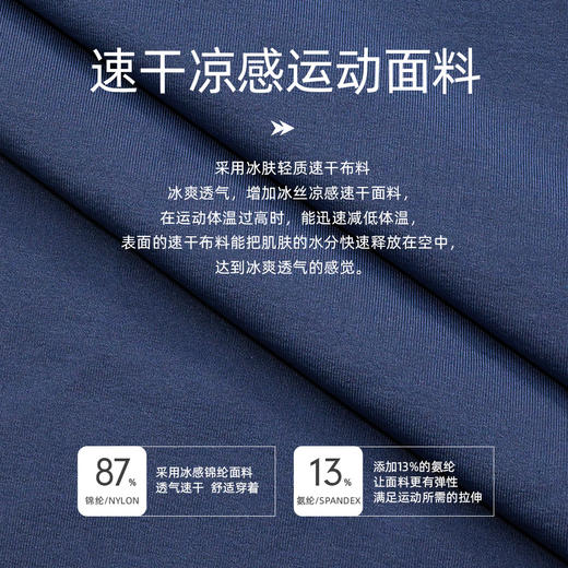 跃牌【欲动春风】男装系列 男士凉感健身短袖圆领宽松跑步训练上衣31225 商品图2