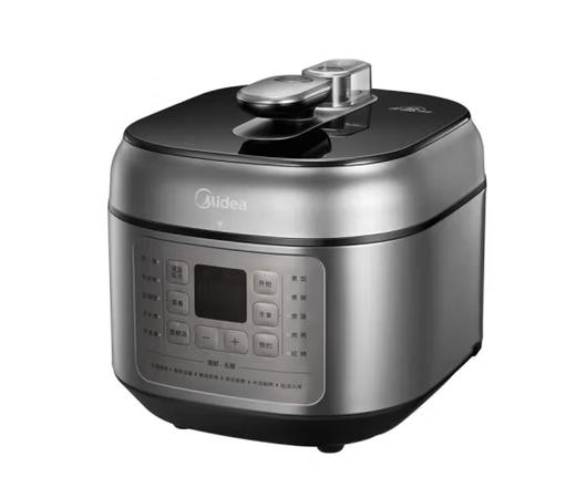 美的（510562）（Midea）6L少盐提鲜压力锅电压力锅高压力锅0涂层不锈钢不粘内胆智能调压一锅双胆 MY-C643G 商品图0