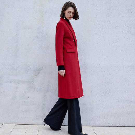 IWY/红色冬季毛呢外套女职业装气质韩版简约空姐制服C2147 商品图2