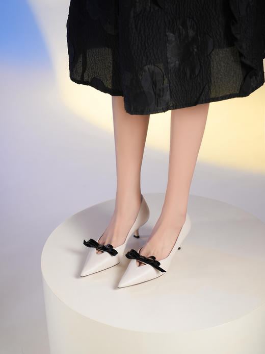 豪麟名鞋CASADEI女鞋皮鞋羊皮革C742487P白色 商品图2