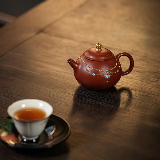龙德堂陶艺 汤宣武制 《謦珠》135cc 原矿大红袍 (库存请咨询客服) 商品图1