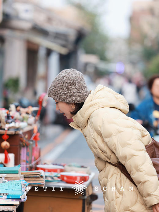 PETIT SCHAN小闪 #057 Crayon Shin-chan 蜡笔小新 骆驼绒山羊绒混纺手工段染趣味手编针织帽 商品图6