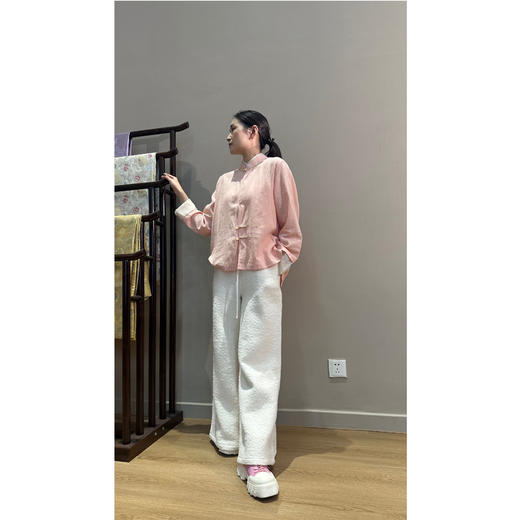 【抖音专属】 高定阔腿裤（19809126E35米色） 商品图0