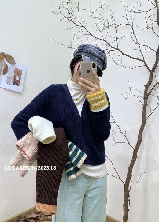 33GAR150378#全绵羊毛毛织开衫 商品图0