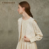 Famecoco范可儿V领短款棉麻马甲新中式文艺立体提花FAC6CA001 商品缩略图1