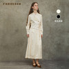 Famecoco范可儿立领提花新中式收腰连衣裙不对称搭片FAC6FA022 商品缩略图0