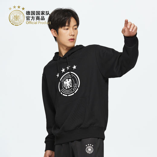 【官方正版】德国国家队 | 黑色队徽连帽卫衣运动服logo休闲简约时尚 商品图3