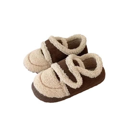 「惬意舒适！3款配色」2024新款家居鞋 月子鞋女冬季外穿室内家居包跟保暖加绒毛毛棉拖鞋女 商品图4