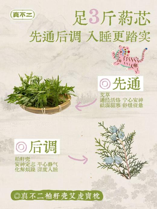 真不二艾虎宝枕单盒装赠桃花丹香囊1盒 商品图2