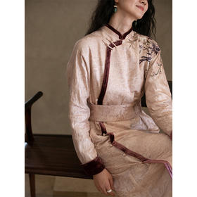 牧衣游原创 炒色丝麻棉提花腰带 花时仙【不支持会员折】