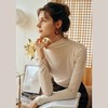OLrain欧芮儿半高领莫代尔长袖T恤女初秋2023新款修身丝滑打底衫 商品缩略图3