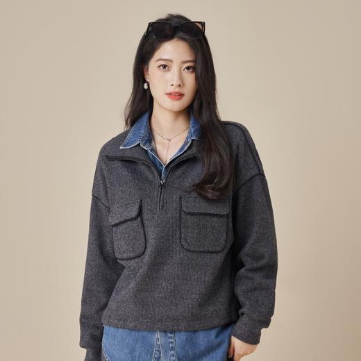 奇威花灰羊毛套装卫衣0AF0076182 商品图1