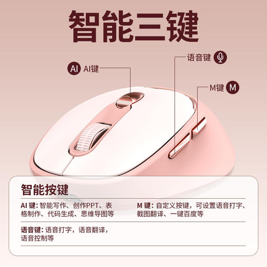 纽曼（Newmine） 无线蓝牙双模智能AI语音鼠标V3 商品图2