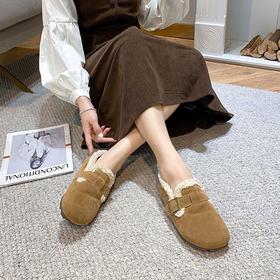 全网爆火🔥秋冬必备万能鞋【千吉娜Chigina.全包勃肯加绒棉鞋】毛茸茸暖呼呼还显脚小！日常超百搭！