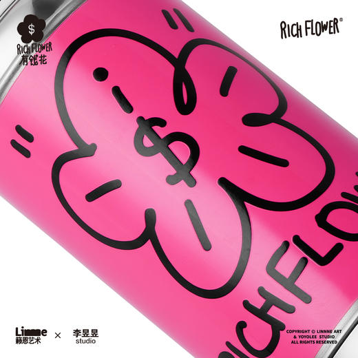 RICH FLOWER 有钱花 加薪水杯 350毫升 礼盒装 办公室便携保温杯 316不锈钢内胆 商品图4