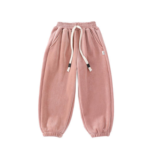 【百搭款束脚式时尚休闲裤】梵贝星休闲卫裤 雪尼尔加绒系带加绒裤 轻松出门 时尚出街90-160cm尺码可选 商品图4