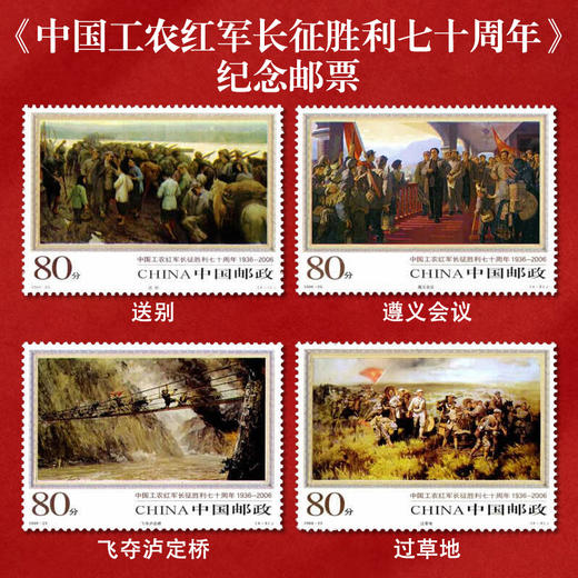 《中国工农红军长征胜利周年》系列纪念邮票 2016-31、2006-25、1996-29 商品图2