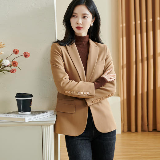 【通勤西装】米思阳2025秋冬季时尚气质职业修身显瘦立体剪裁精致西服外套2486 商品图1