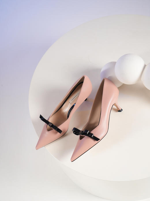 豪麟名鞋CASADEI女鞋皮鞋羊皮革C742490P粉色 商品图2