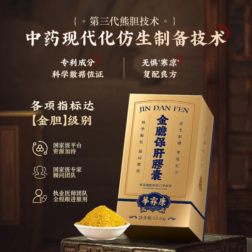单盒【金胆保肝胶囊】第三代熊胆技术 历时12年研发配方，周期性有效改善 商品图5