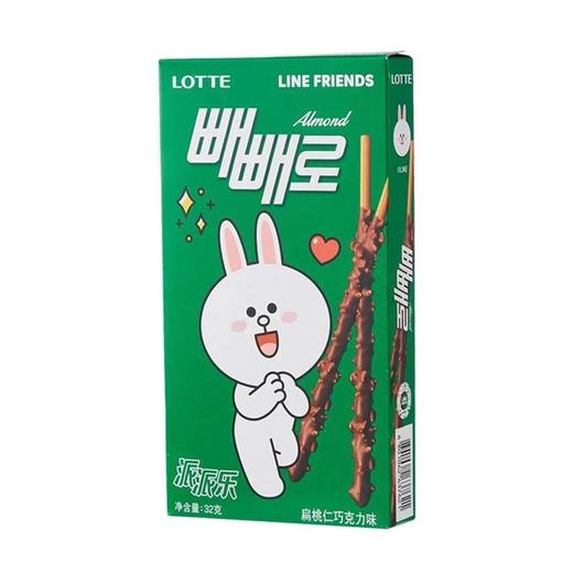 乐天 派派乐扁桃仁巧克力味饼干棒 32g/盒 商品图1