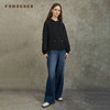 Famecoco范可儿休闲连帽卫衣时尚新中式提花拼接上衣FAC6BL006 商品缩略图4