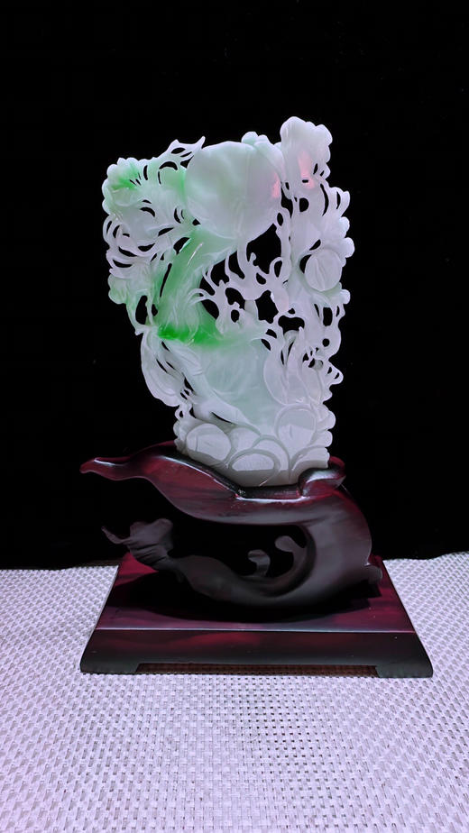 620465翡翠摆件【鹿鸣蝉音 一路发财】 商品图5