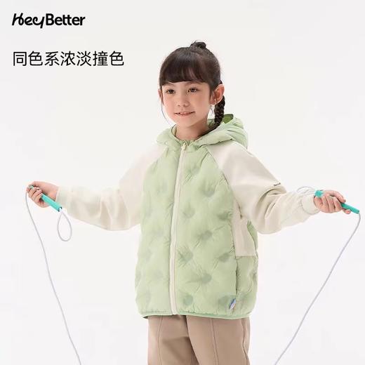 (包邮)Heybette儿童轻薄连帽 鹅绒 羽绒服袖口抓绒（四种颜色） 商品图2