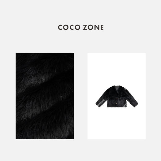 COCO ZONE 秋冬V领单排扣皮毛一体皮草CC2C2289 商品图2