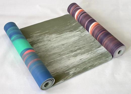 色彩艺术加厚防滑耐磨撞色磨砂橡胶瑜伽垫 商品图6